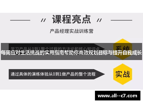 每周应对生活挑战的实用指南帮助你高效规划目标与提升自我成长